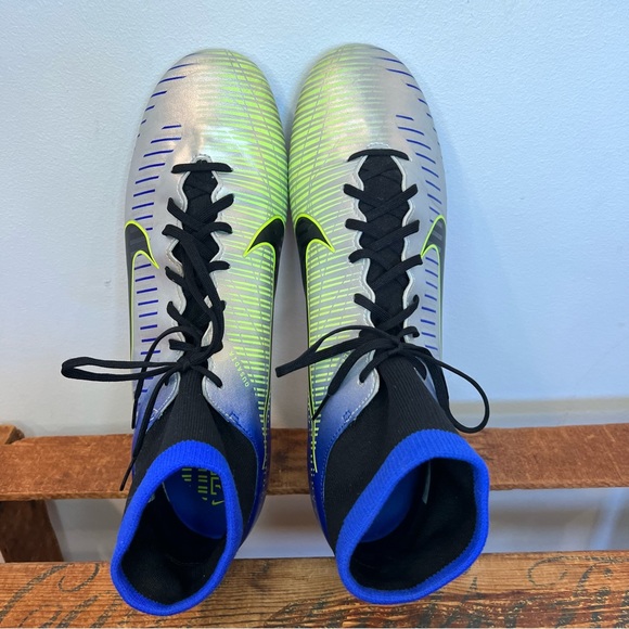 New Nike Mercurial Victory 6 DF FG Blue Chrome Neymar Soccer Cleats Men’s 12.5 - Picture 8 of 12